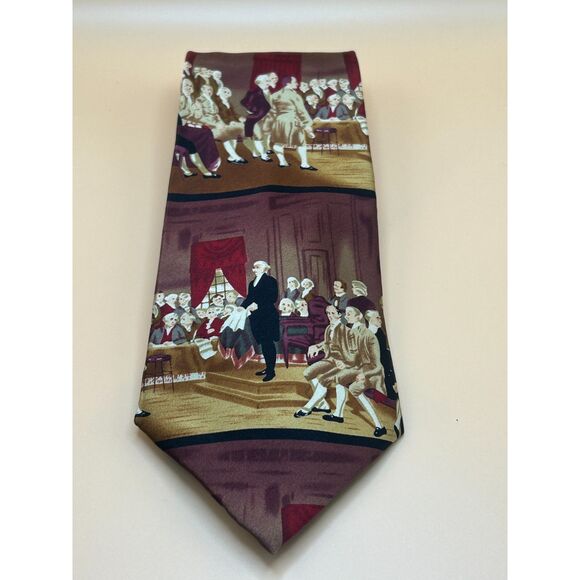 All American Declaration of Independence Silk Tie - Picture 1 of 4